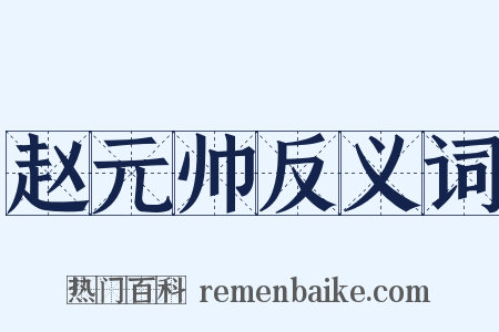 赵元帅反义词是什么意思的图片